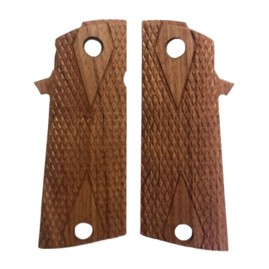 RIA - 1911 Double Stack FS HC Grips - w/Magwell  w/Double Diamond - African Rosewood