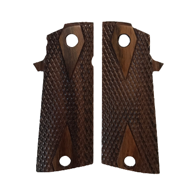 RIA - 1911 Double Stack FS HC Grips -w/Magwell  w/Double Diamond - Bolivian Rosewood
