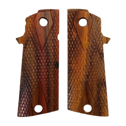 RIA - 1911 Double Stack FS HC Grips - w/MagWell - w/Double Diamond - Cocobolo