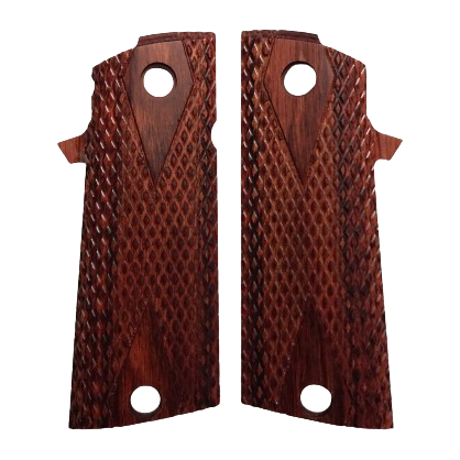 RIA - 1911 Double Stack FS HC Grips - w/MagWell, w/Double Diamond - Dymalux Rosewood