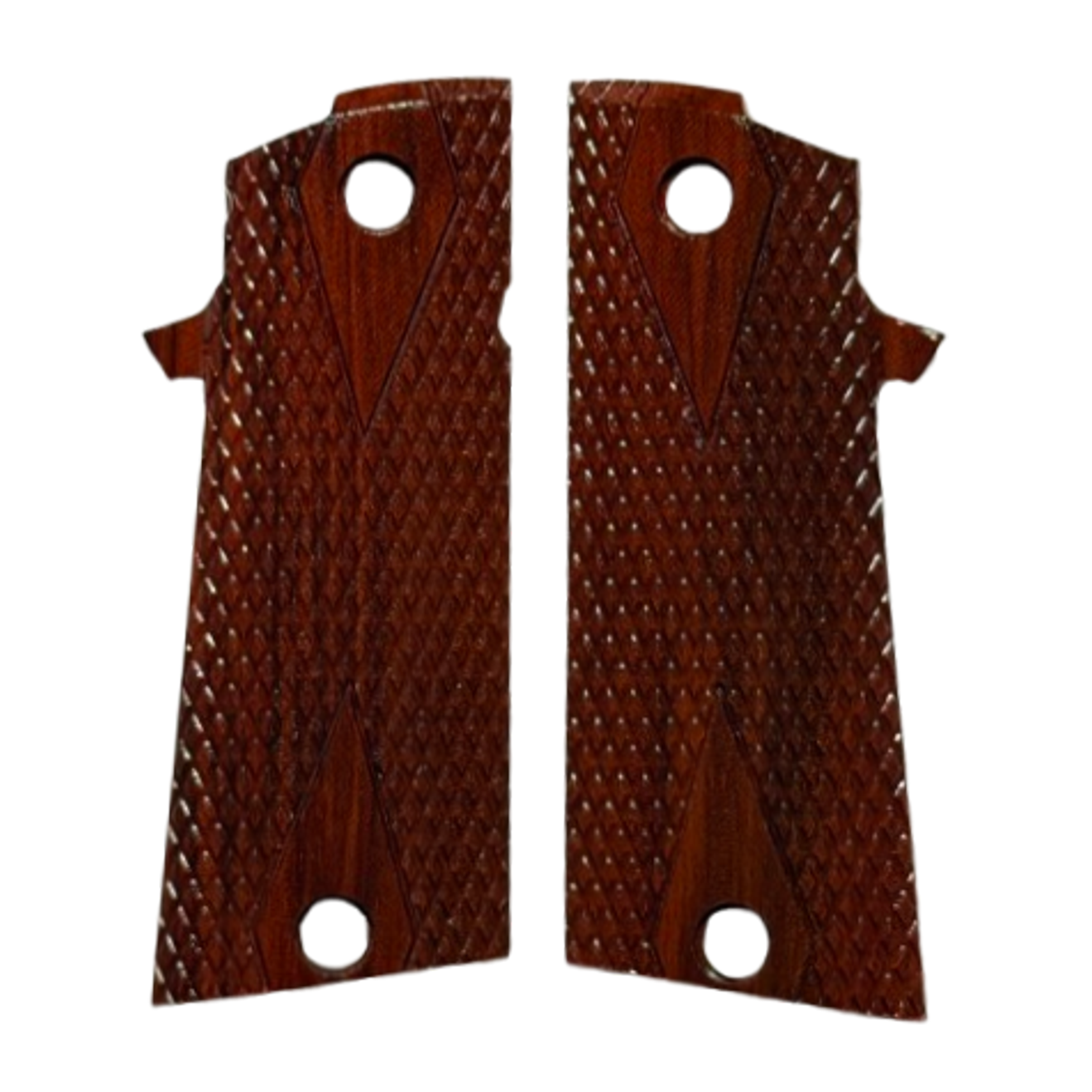 RIA - 1911 Double Stack FS HC Grips - w/MagWell, w/Double Diamond - Redheart