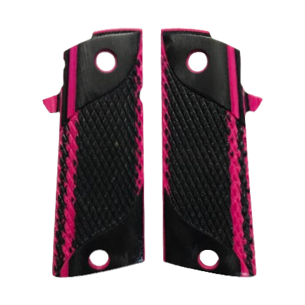 RIA - 1911 Double Stack FS HC Grips - w/MagWell, w/Signature Checkering - Veneer Laminate - PinkLady