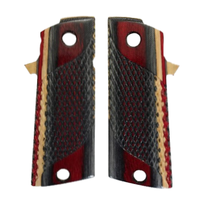 RIA - 1911 Double Stack FS HC Grips - w/MagWell, w/Signature Checkering - Veneer Laminate - RubyRidge