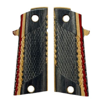 RIA - 1911 Double Stack FS HC Grips - w/MagWell, w/Signature Checkering - Veneer Laminate - RubyRidge