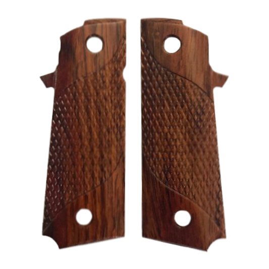 RIA - 1911 Double Stack FS HC Grips - w/NO MagWell, w/Signature Checkering - Cocobolo 1