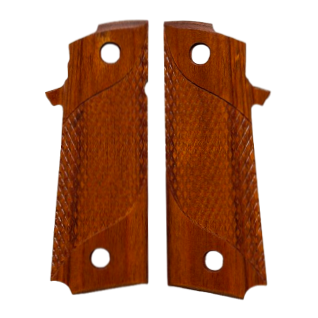 RIA - 1911 Double Stack FS HC Grips - w/NO MagWell, w/Signature Checkering - Dymalux Cocobolo color