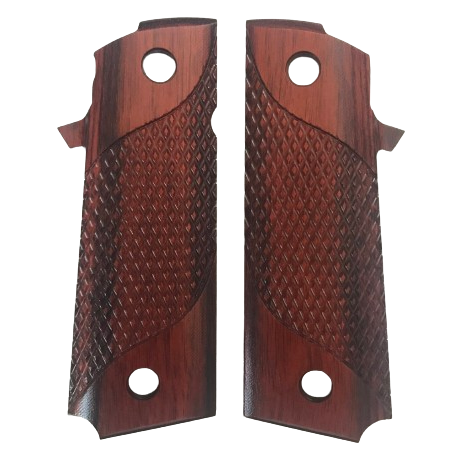 RIA - 1911 Double Stack FS HC Grips - w/NO MagWell, w/Signature Checkering - Dymalux Rosewood