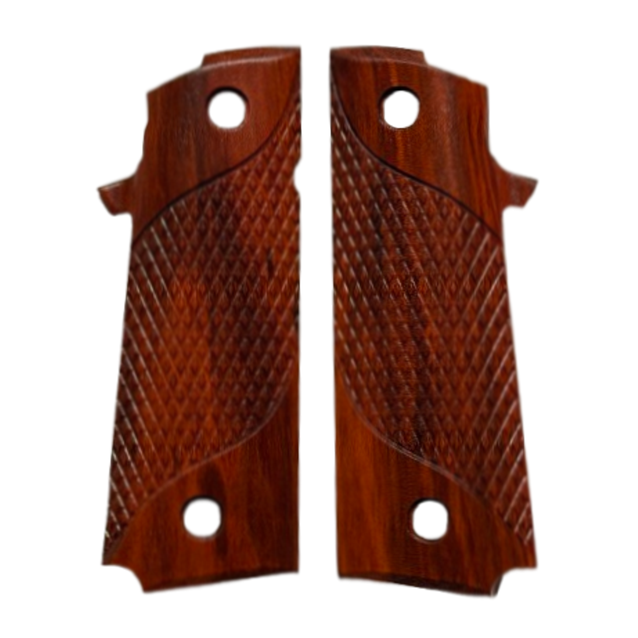RIA - 1911 Double Stack FS HC Grips - w/NO MagWell, w/Signature Checkering - Redheart