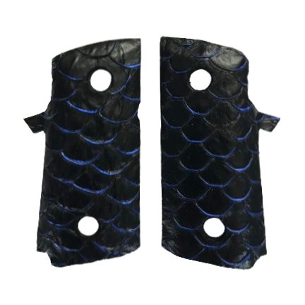 RIA - Baby Rock BBR3.10 Grips - Tilapia fish leather - (Black & Blue)