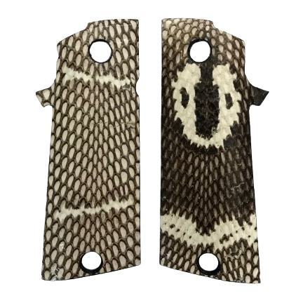 RIA - 1911 Double Stack FS HC Grips - w/MagWell - Asian Cobra Snake Skin (Natural color)