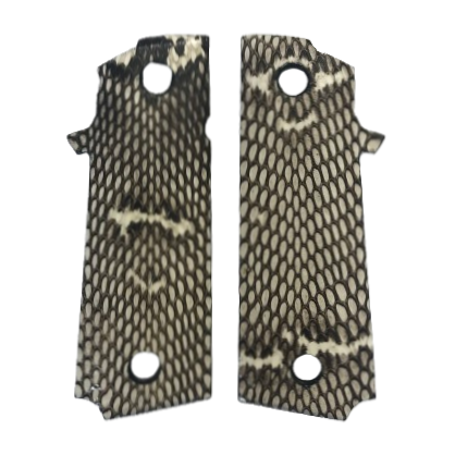 RIA - 1911 Double Stack FS HC Grips - w/No MagWell - Asian Cobra Snake Skin (Natural color)