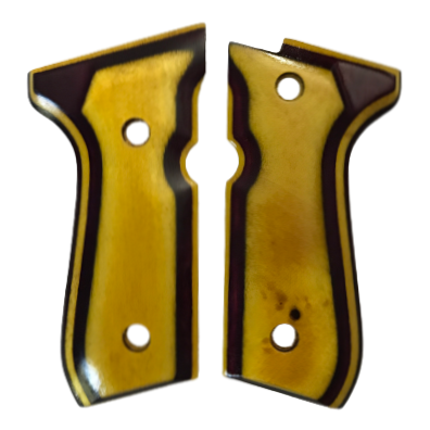 Beretta 92 FS Full size Grips - Veneer Laminate - Yellow Jacket