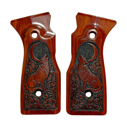 ShaloTek P365 - F12 Grips - Wolf Design - Redheart
