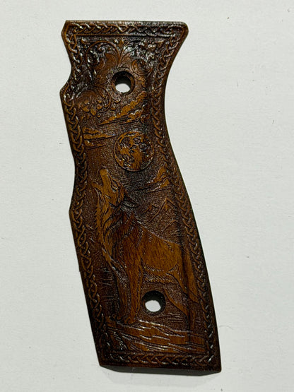 ShaloTek P365 - F17 Grips - Wolf Design - Bolivian Rosewood