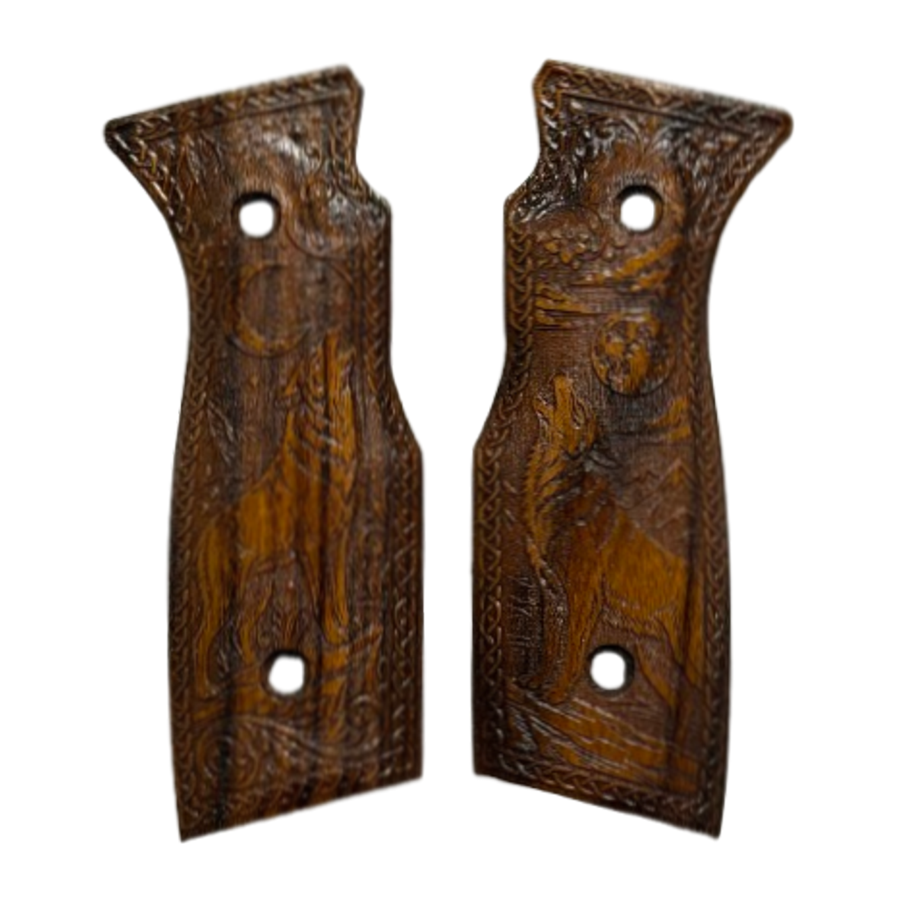 ShaloTek P365 - F17 Grips - Wolf Design - Bolivian Rosewood