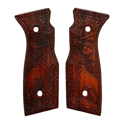 ShaloTek P365 - F17 Grips - Wolf Design - Redheart