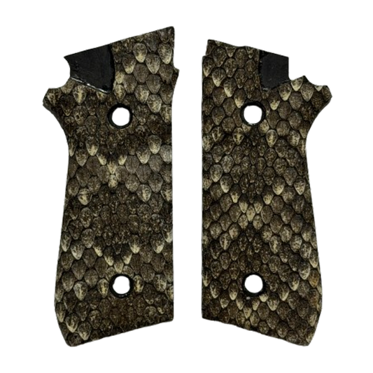 Taurus PT92 Grips - Genuine Rattle Snake Skin