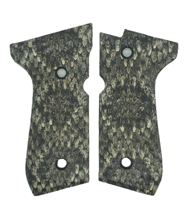 Beretta 92 F Full Size Grips - Genuine Rattle Snake Skin (Grey in color)