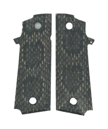 RIA - ROCK/TAC ULTRA FS HC w/NO MagWell Grips - Genuine Rattle Snake Skin (Black/Grey in color)