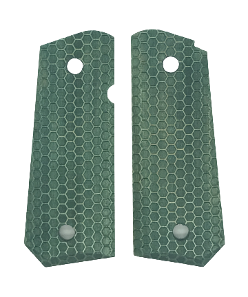 1911 Compact size grips - Honeycomb, Green